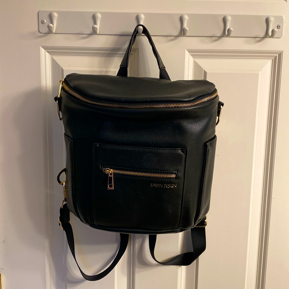 Fawn Design backpack black
 vegan leather